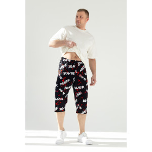 Бриджи мужские "Бермуды" КБ-6 кулирка (последний размер) буквы красный 48