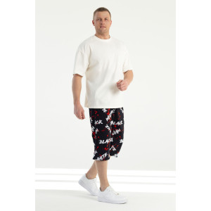 Бриджи мужские "Бермуды" КБ-6 кулирка (последний размер) буквы красный 48