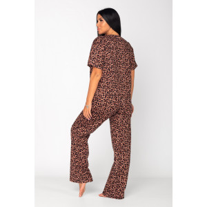 Костюм двойка женский К-349 "Лилу" кулирка (последний размер) шоколад 54