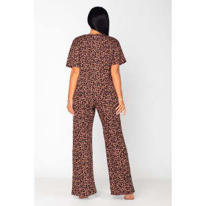 Костюм двойка женский К-349 "Лилу" кулирка (последний размер) шоколад 54