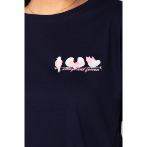 Костюм двойка женский К-349 "Флирт" кулирка (последний размер) чернило 48