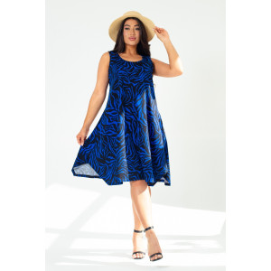 Сарафан женский К-353 "Зебра" кулирка (последний размер) синий 60 Сарафан женский К-353 "Зебра" кулирка (последний размер) синий 60