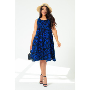 Сарафан женский К-353 "Зебра" кулирка (последний размер) синий 60 Сарафан женский К-353 "Зебра" кулирка (последний размер) синий 60