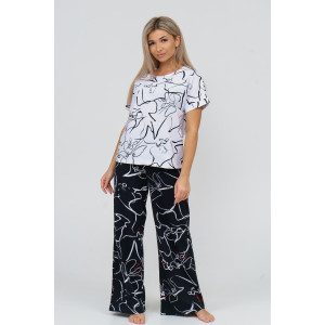 Костюм двойка женский К-055 кулирка (последний размер) черный 46,48,50 Костюм двойка женский К-055 кулирка (последний размер) черный 46,48,50