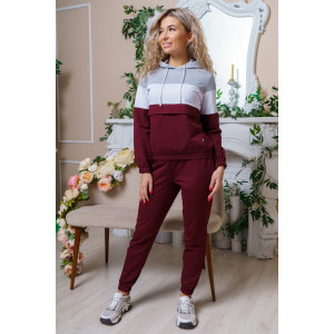 Костюм двойка женский К-033 футер 2-х нитка с лайкрой (последний размер) бордовый 48,50 Костюм двойка женский К-033 футер 2-х нитка с лайкрой (последний размер) бордовый 48,50