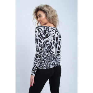 Лонгслив женский №100013 вискоза (последний размер) леопард 50,52,56 Лонгслив женский №100013 вискоза (последний размер) леопард 50,52,56