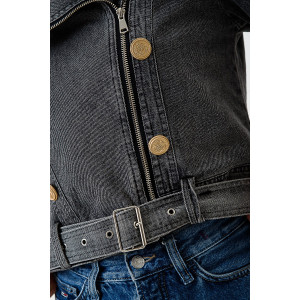 Куртка женская №28037 джинс с полиэстером (последний размер) черный 46 Куртка женская №28037 джинс с полиэстером (последний размер) черный 46