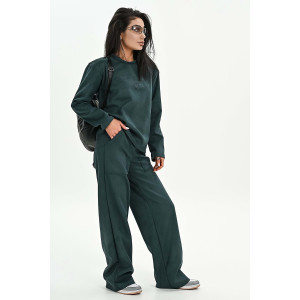 Брюки женские №058621 эко-замша (р-ры: 42-52) изумрудный Брюки женские №058621 эко-замша (р-ры: 42-52) изумрудный