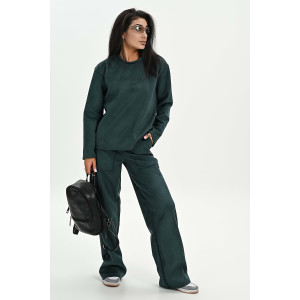 Брюки женские №058621 эко-замша (р-ры: 42-52) изумрудный Брюки женские №058621 эко-замша (р-ры: 42-52) изумрудный