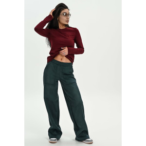 Брюки женские №058621 эко-замша (р-ры: 42-52) изумрудный Брюки женские №058621 эко-замша (р-ры: 42-52) изумрудный