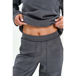 Брюки женские №058621 эко-замша (р-ры: 42-52) серый Брюки женские №058621 эко-замша (р-ры: 42-52) серый