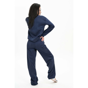 Брюки женские №058621 эко-замша (р-ры: 42-52) синий Брюки женские №058621 эко-замша (р-ры: 42-52) синий