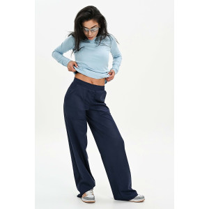 Брюки женские №058621 эко-замша (р-ры: 42-52) синий Брюки женские №058621 эко-замша (р-ры: 42-52) синий