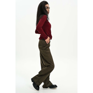 Брюки женские №058621 эко-замша (р-ры: 42-52) хаки Брюки женские №058621 эко-замша (р-ры: 42-52) хаки