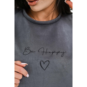 Свитшот женский №058620 эко-замша (р-ры: 42-52) серый Свитшот женский №058620 эко-замша (р-ры: 42-52) серый