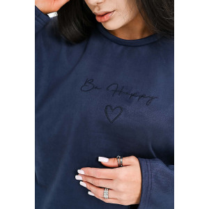 Свитшот женский №058620 эко-замша (р-ры: 42-52) синий Свитшот женский №058620 эко-замша (р-ры: 42-52) синий