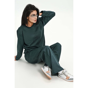 Свитшот женский №058620 эко-замша (р-ры: 42-52) изумрудный Свитшот женский №058620 эко-замша (р-ры: 42-52) изумрудный