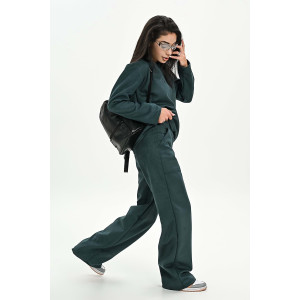 Свитшот женский №058620 эко-замша (р-ры: 42-52) изумрудный Свитшот женский №058620 эко-замша (р-ры: 42-52) изумрудный