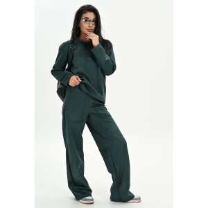 Свитшот женский №058620 эко-замша (р-ры: 42-52) изумрудный Свитшот женский №058620 эко-замша (р-ры: 42-52) изумрудный