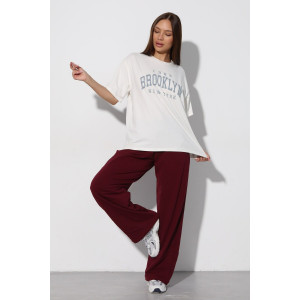 Брюки женские Б-02 футер 2-х нитка (р-ры: XS-L) бордовый Брюки женские Б-02 футер 2-х нитка (р-ры: XS-L) бордовый