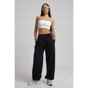 Брюки женские Б-02 футер 2-х нитка (р-ры: XS-L) темно-синий Брюки женские Б-02 футер 2-х нитка (р-ры: XS-L) темно-синий