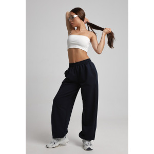 Брюки женские Б-02 футер 2-х нитка (р-ры: XS-L) темно-синий Брюки женские Б-02 футер 2-х нитка (р-ры: XS-L) темно-синий