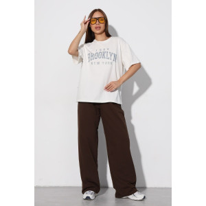 Брюки женские Б-02 футер 2-х нитка (р-ры: XS-L) шоколадный Брюки женские Б-02 футер 2-х нитка (р-ры: XS-L) шоколадный