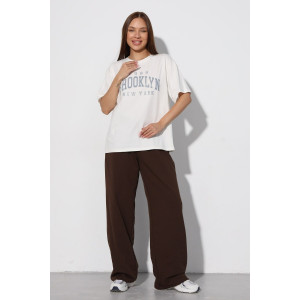 Брюки женские Б-02 футер 2-х нитка (р-ры: XS-L) шоколадный Брюки женские Б-02 футер 2-х нитка (р-ры: XS-L) шоколадный