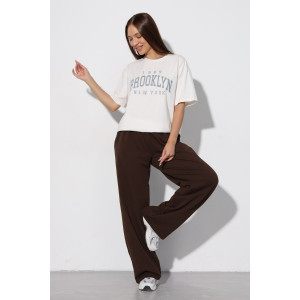 Брюки женские Б-02 футер 2-х нитка (р-ры: XS-L) шоколадный Брюки женские Б-02 футер 2-х нитка (р-ры: XS-L) шоколадный