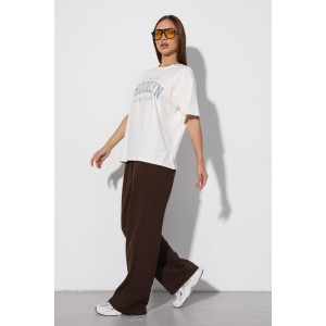 Брюки женские Б-02 футер 2-х нитка (р-ры: XS-L) шоколадный Брюки женские Б-02 футер 2-х нитка (р-ры: XS-L) шоколадный