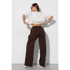 Брюки женские Б-02 футер 2-х нитка (р-ры: XS-L) шоколадный Брюки женские Б-02 футер 2-х нитка (р-ры: XS-L) шоколадный