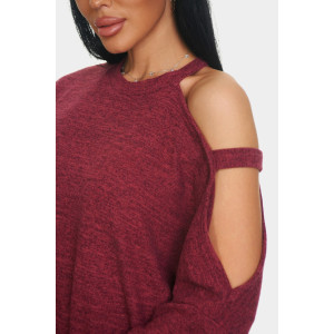 Джемпер женский "Пэрис" ангора-софт (р-ры: 46-64) бордовый Джемпер женский "Пэрис" ангора-софт (р-ры: 46-64) бордовый