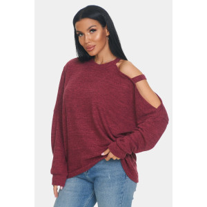 Джемпер женский "Пэрис" ангора-софт (р-ры: 46-64) бордовый Джемпер женский "Пэрис" ангора-софт (р-ры: 46-64) бордовый