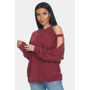 Джемпер женский "Пэрис" ангора-софт (р-ры: 46-64) бордовый Джемпер женский "Пэрис" ангора-софт (р-ры: 46-64) бордовый