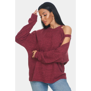 Джемпер женский "Пэрис" ангора-софт (р-ры: 46-64) бордовый Джемпер женский "Пэрис" ангора-софт (р-ры: 46-64) бордовый