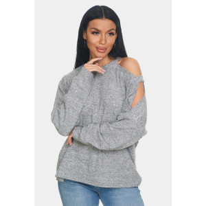 Джемпер женский "Пэрис" ангора-софт (р-ры: 46-64) серый Джемпер женский "Пэрис" ангора-софт (р-ры: 46-64) серый