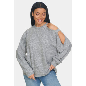 Джемпер женский "Пэрис" ангора-софт (р-ры: 46-64) серый Джемпер женский "Пэрис" ангора-софт (р-ры: 46-64) серый