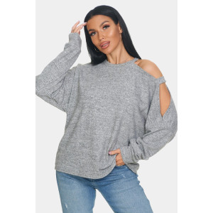 Джемпер женский "Пэрис" ангора-софт (р-ры: 46-64) серый Джемпер женский "Пэрис" ангора-софт (р-ры: 46-64) серый