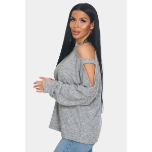 Джемпер женский "Пэрис" ангора-софт (р-ры: 46-64) серый Джемпер женский "Пэрис" ангора-софт (р-ры: 46-64) серый