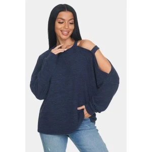 Джемпер женский "Пэрис" ангора-софт (р-ры: 46-64) синий