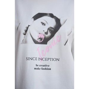 Лонгслив женский №058731 футер 2-х нитка (р-ры: 40-50) молочный Лонгслив женский №058731 футер 2-х нитка (р-ры: 40-50) молочный