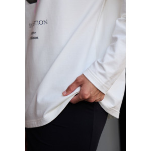 Лонгслив женский №058731 футер 2-х нитка (р-ры: 40-50) молочный Лонгслив женский №058731 футер 2-х нитка (р-ры: 40-50) молочный