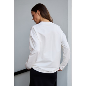 Лонгслив женский №058731 футер 2-х нитка (р-ры: 40-50) молочный Лонгслив женский №058731 футер 2-х нитка (р-ры: 40-50) молочный