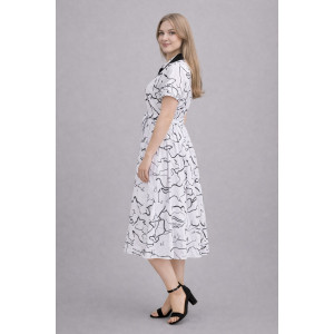 Платье женское №39065 кулирка (р-ры: 46-60) белый Платье женское №39065 кулирка (р-ры: 46-60) белый