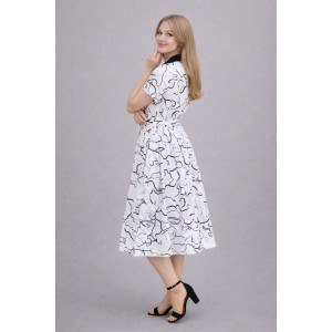 Платье женское №39065 кулирка (р-ры: 46-60) белый Платье женское №39065 кулирка (р-ры: 46-60) белый