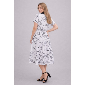 Платье женское №39065 кулирка (р-ры: 46-60) белый Платье женское №39065 кулирка (р-ры: 46-60) белый