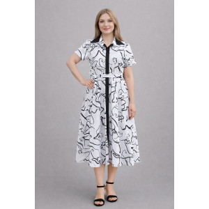 Платье женское №39065 кулирка (р-ры: 46-60) белый Платье женское №39065 кулирка (р-ры: 46-60) белый