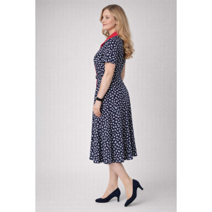 Платье женское №39065 кулирка (р-ры: 46-60) темно-синий Платье женское №39065 кулирка (р-ры: 46-60) темно-синий