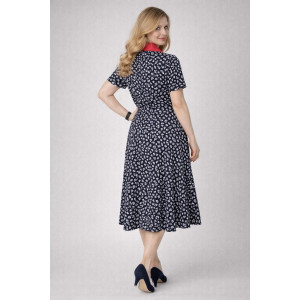Платье женское №39065 кулирка (р-ры: 46-60) темно-синий Платье женское №39065 кулирка (р-ры: 46-60) темно-синий