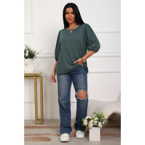 Туника женская №29541 кулирка (р-ры: 50-60) зеленый Туника женская №29541 кулирка (р-ры: 50-60) зеленый